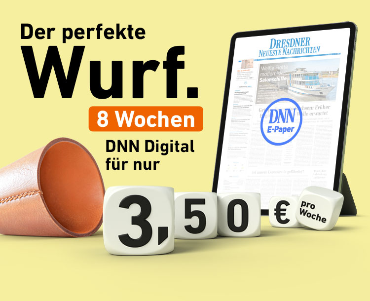 Der perfekte Wurf. 8 Wochen DNN Digital für nur 3,50 € pro Woche.